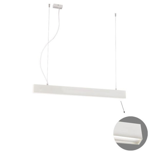 Viokef LED Комерсиално Линейно Осветление Светило Таван 30W Топло бяло Ш114xВ120см.