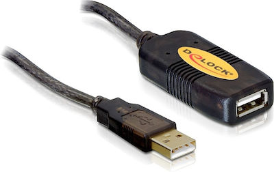 DeLock USB 2.0 Kabel USB-A-Stecker - USB-A-Buchse Schwarz 10m 82446