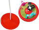 Lean Toys Κούνια Δίσκος Κρεμαστή Πλαστική 59x28x28εκ. Κόκκινη
