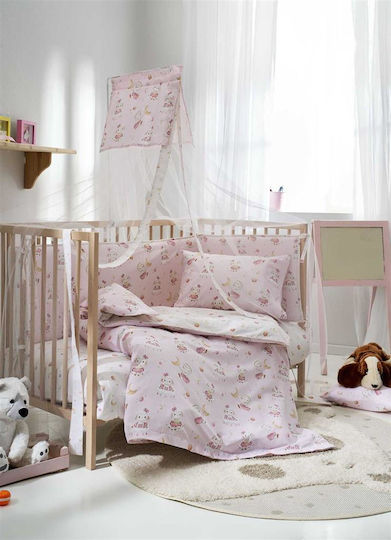 Vesta Home Σετ Βρεφική Παπλωματοθήκη με Μαξιλαροθήκη Lambi Ανευ 120x160εκ.