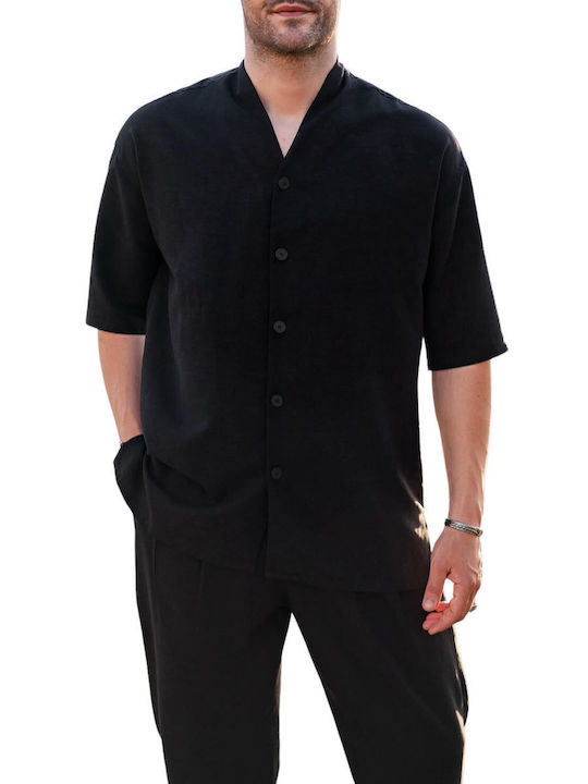 Twin Black Ανδρικό Πουκάμισο Overshirt Black