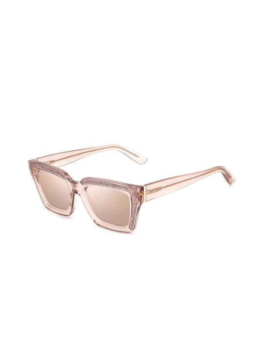 Jimmy Choo Women's Sunglasses with Pink Plastic Frame and Brown Lens MEGS/S FWM/2S