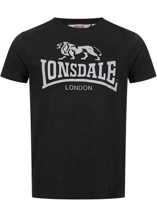 Lonsdale Kingswood Men's Short Sleeve T-shirt Black/Grey