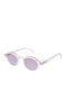 Invu Unisex Sunglasses with Transparent Plastic Frame and Purple Gradient Lens KT22403D