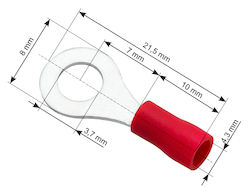 Blow 43-012 Terminale Electrice Cu Inel Izolat Roșii
