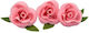 Set de 3 Trandafiri Roz 6cm