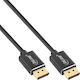 InLine Cable DisplayPort male - DisplayPort male 0.5m Μαύρο (17255S)