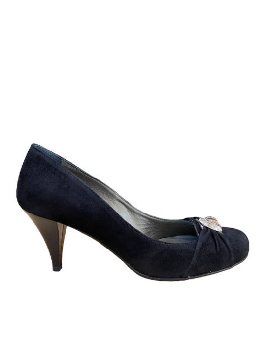 New Matic Suede Black Heels