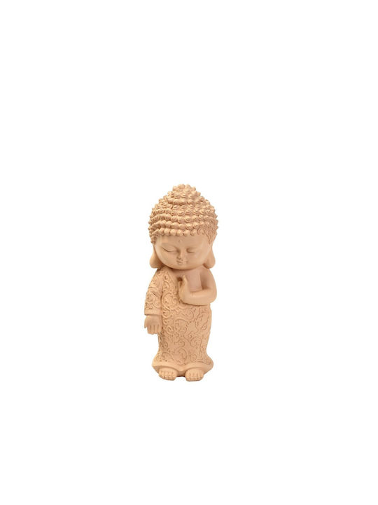 Figurină Buddha din polirezină bej, 14cm