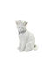 Polyresin Cat Figure White 14.2cm