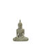 Sitzende Buddha-Figur S Polyresin Grau 14cm