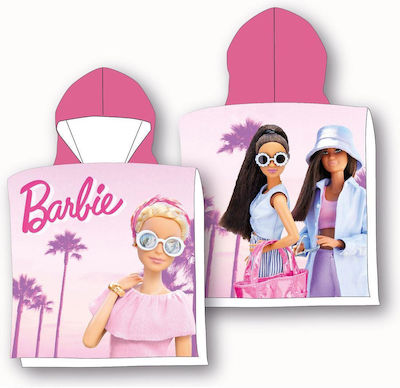 Mattel Παιδικό Πόντσο Θαλάσσης Barbie Ροζ