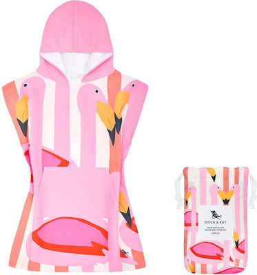 Dock & Bay Quickdry Kids Beach Poncho Pink