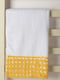 Silk Fashion Facecloth 50x100cm White/yellow