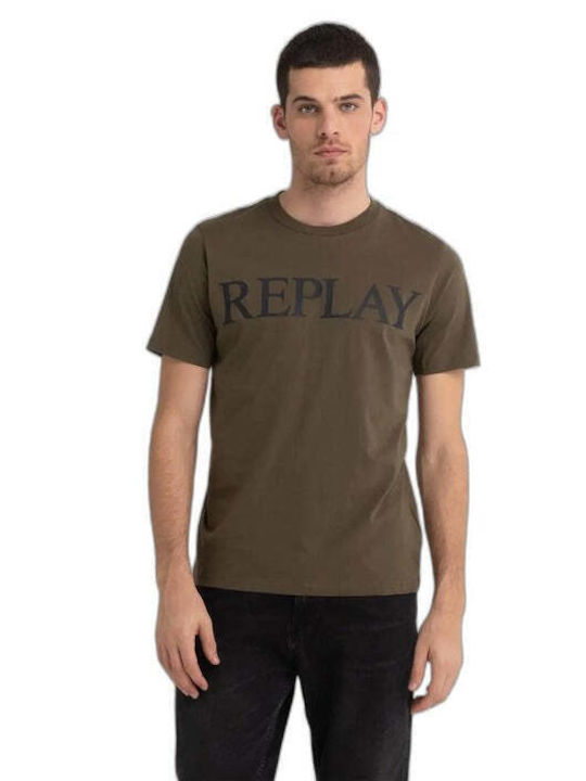 Replay Ανδρικό T-shirt Κοντομάνικο Πράσινο