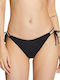 Calvin Klein Bikini Alunecare cu Șnururi BLACK