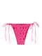 Bikini Slip με Κορδονάκια Fuchsia