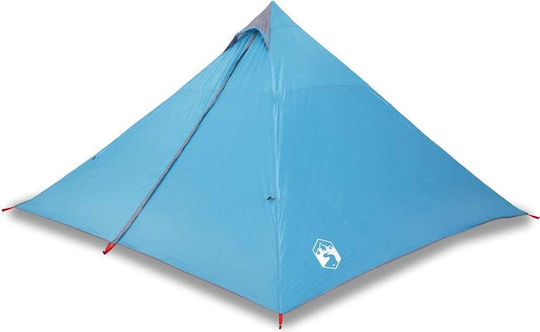 vidaXL Cort Tip Teepee Culoare Albastru pentru 7 Persoane