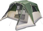 vidaXL Cort Camping Igloo Verde pentru 6 Persoane 305x400x205cm