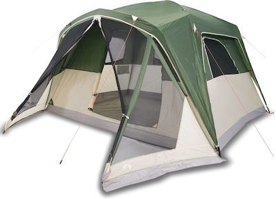 vidaXL Cort Camping Igloo Verde pentru 6 Persoane 305x400x205cm