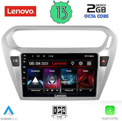 Lenovo Car Audio System for Peugeot 301 Citroen C-Elysee 2013> (Bluetooth/USB/AUX/WiFi/GPS/Apple-Carplay/Android-Auto) with Touch Screen 9"