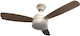Lucas Ceiling Fan 106cm with Light Fixture Beige / Silver