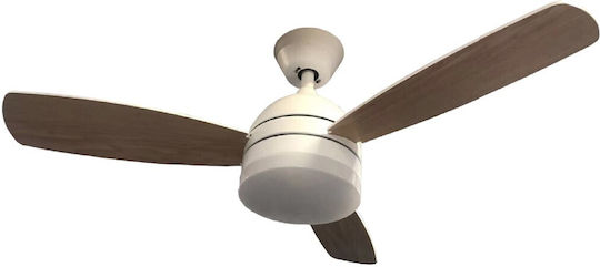 Lucas Ceiling Fan 106cm with Light Fixture Beige / Silver