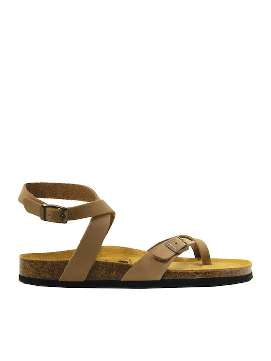 Plakton Leather Women's Flat Sandals in Yellow ...