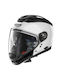 Nolan N70-2 GT Special N-Com Modular Helmet with Sun Visor ECE 22.06 1480gr 15 Pure White