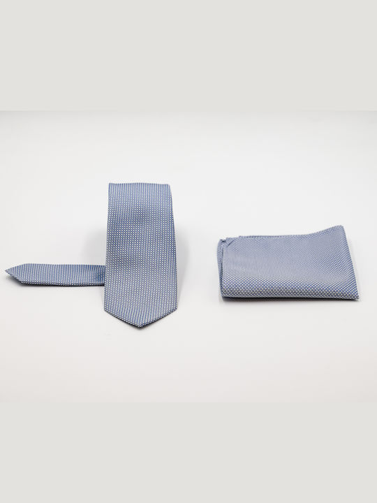 Venturi Herren Krawatten Set Gedruckt in Blau Farbe