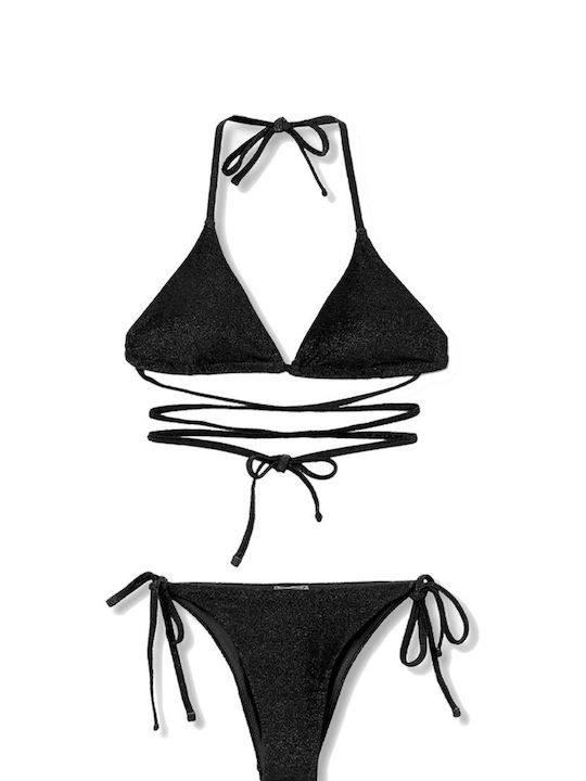 Tiffosi Bikini Set Top & Brazil Bottom Black