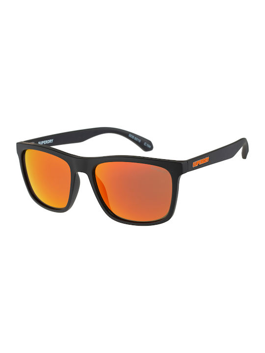 Superdry Sunglasses with Black Plastic Frame and Orange Mirror Lens SDS 5015 104