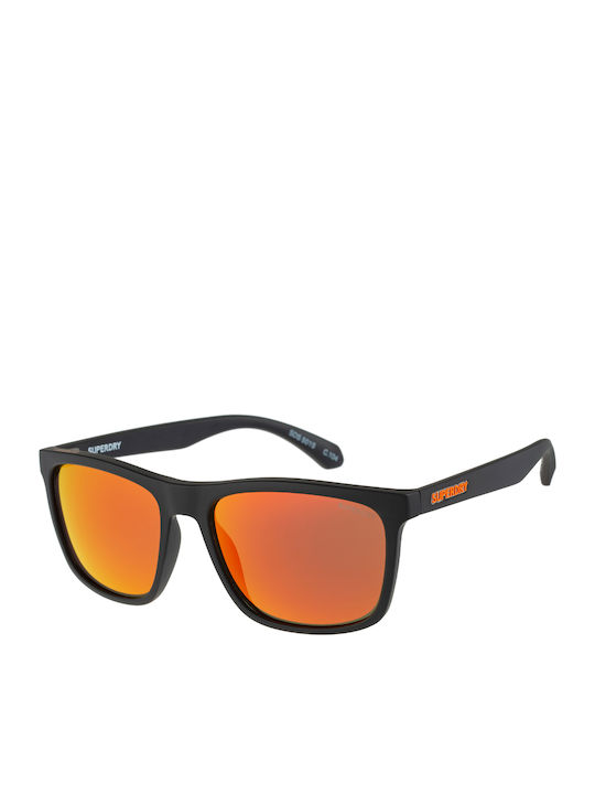 Superdry Unisex Sunglasses with Black Plastic Frame and Orange Mirror Lens SDS 5015 104