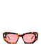 Kyme Women's Sunglasses with Brown Tartaruga Plastic Frame and Pink Lens KIM 02