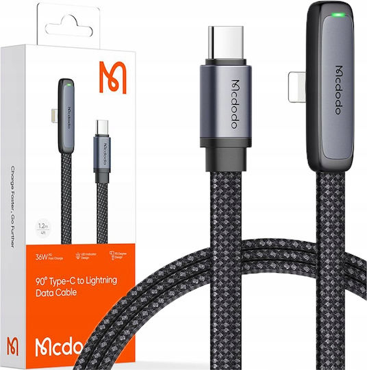 Mcdodo Flat USB-C to Lightning Cable 36W Μαύρο 2m (CA-3351)