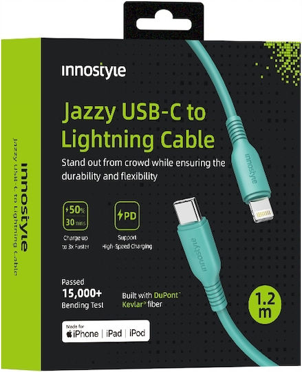 Innostyle USB-C to Lightning Cable Πράσινο 1m (ICL120tAQ)
