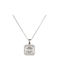 Necklace Rosette from White Gold 18k with Diamond