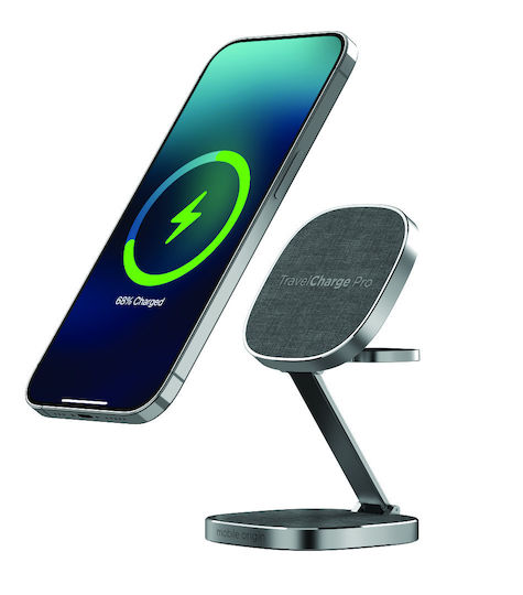 Mobile Origin Φορτιστής Magsafe 15W Γκρι (TravelCharge Pro)