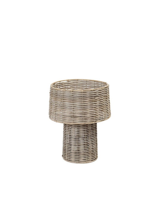 Espiel Tabletop Rattan Lantern Beige 22cm