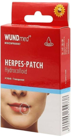 Wundmed Herpes Patch Hydrocolloid Transparent Lip Herpes Patches 15x15mm 6 Pieces