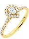 Einzelstein aus Gold 18K mit Diamant