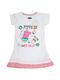 Peppa Pig Kids Nightdress Summer Cotton Pink