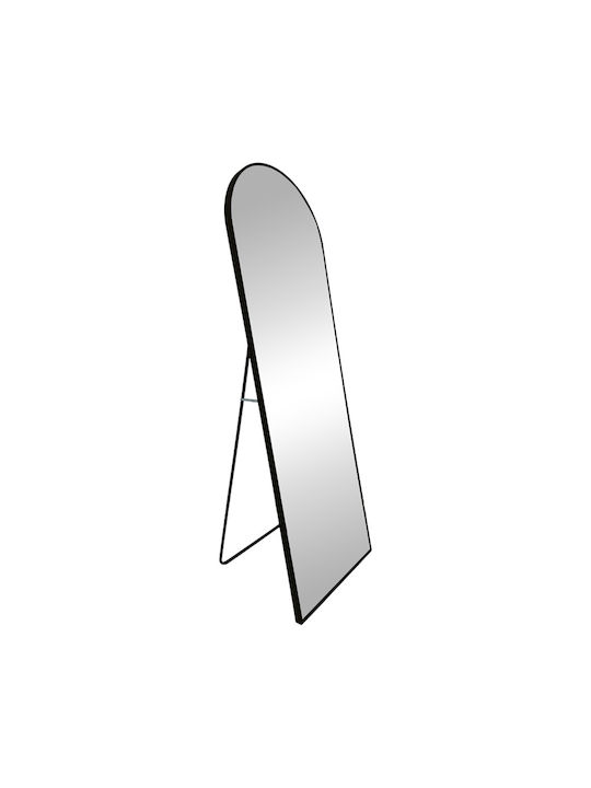 Pakketo Lorens Oglindă Arcuită cu Cadru Negru din Aluminiu 150x46cm
