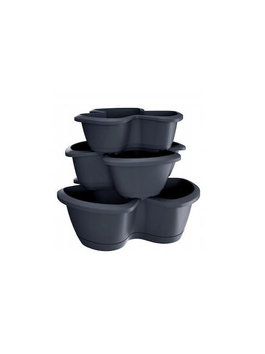 Prosperplast Pot Set 3buc Antracit