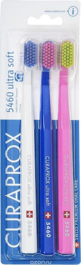 Curaprox CS 5460 Family Pack Οδοντόβουρτσα Ultra Soft Λευκή / Μπλε / Ροζ 3τμχ