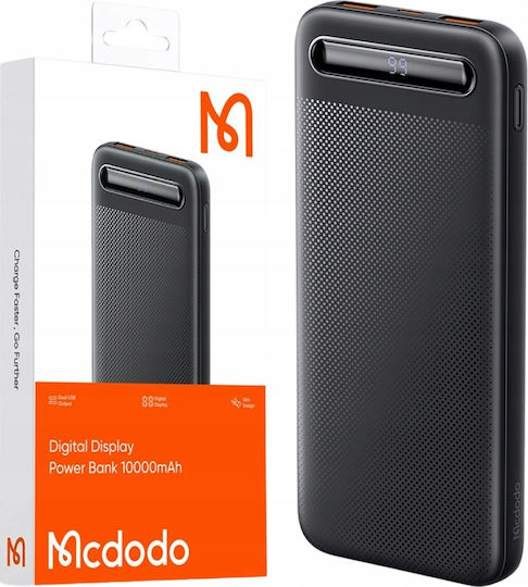 Mcdodo MC-4422 Power Bank 10000mAh 10W με 2 Θύρες USB-A Μαύρο