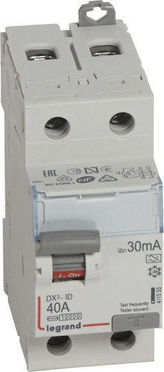 Legrand Relee de Fază Scurgere de pământ 40A Bipolar cu Tensiune 230V