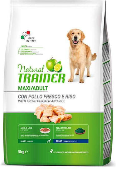 Natural Trainer 3kg Dry Food for Adult Large Breed Dogs with Chicken