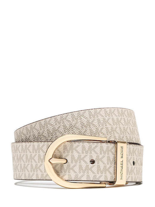 Leather Women's Belt Beige