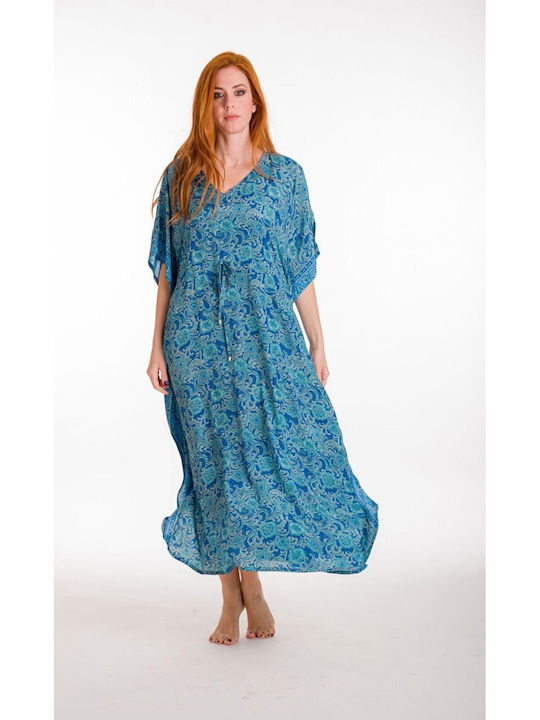 Rima Beachwear Feminin Caftan de Plajă Albastru